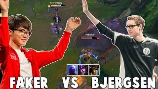 WHEN BJERGSEN VS FAKER IN NA CHALLENGER   YouTube