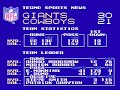 it's time for 2nd half action in the week 2 sunday night football game between the new york giants and the dallas cowboys.