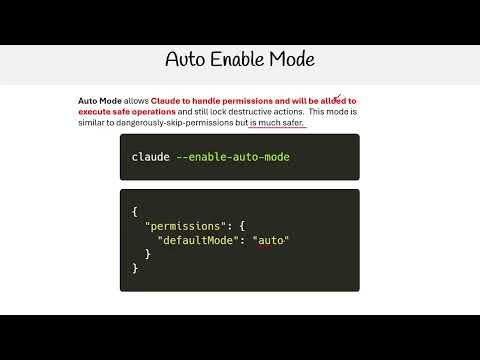 Claude Code Essentials - Auto Enable Mode