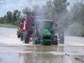 john deere and two case headers swimming ブログ