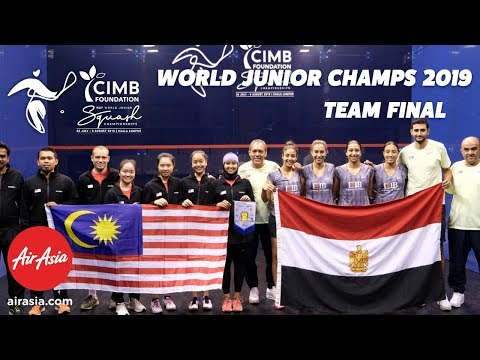 WSF World Junior Championships  2019 - Egypt v Malaysia - Teams Final Livestream