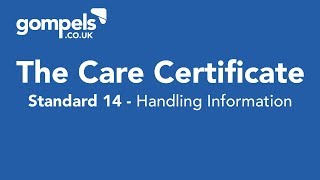 The Care Certificate Standard 14 Answers & Training - Handling Information