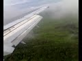 Garuda Indonesia CGK-PNK cloudy landing approach