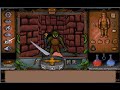 this time we pay a little visit to the green goblins in order to get some very important items, or rather, a very important item: a rotworm stew recipe. believe me, that's important for later on. also, the ruler of the green goblins must always be praised when speaking to him, because if you choose any other dialog option, he'll just insult you. don't worry though, because if you go through the right options (the ones that praise either him, his people or his lair), he'll give you the info ...
