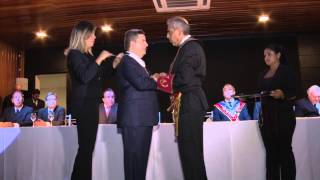 VÍDEO: Governador Anastasia recebe homenagem de instituição maçônica