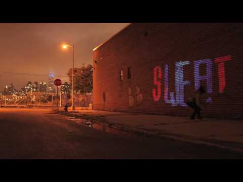 In an effort to establish new platforms for public art and performance, the
multimedia duo SWEATSHOPPE has developed a new interactive technology that enables
them to explore the relationship between video, mark making and architecture. Dubbed
