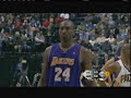 lakers vs pacers 12/2/08  kobe 28 pts. bynum reverse dunk.   troy murphy buzzer beater