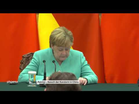 Kanzlerin Merkel in China: Pressekonferenz von Kanzleri ...