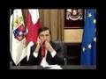 Саакашвили жует свой галстук Saakashvili eats his tie
