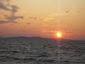 Sonnenuntergang an der Adria bei Petrcane, Kroatien, mit