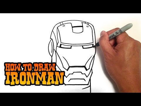 how to draw iron man face