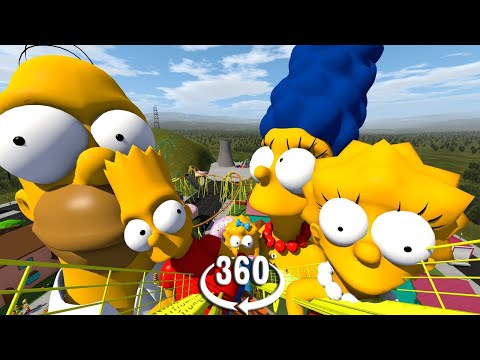 ???? VR 360° The Simpsons Roller Coaster Video - YouTube