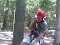 enrique nieto saltando desde los hhigh ropes