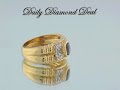 18K Yellow Gold Sapphire And Diamond Cocktail Ring www.DailyDiamondDeal.com