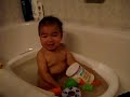 Brandon in the bath