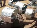 Mars Science Laboratory wheels roll over rocks