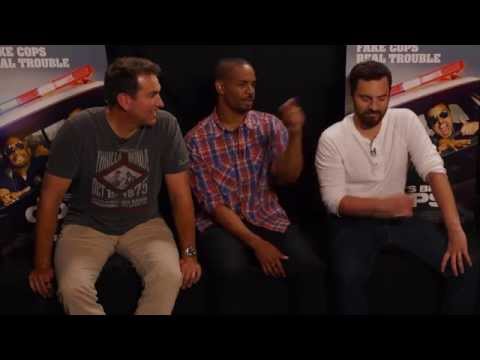 LET'S BE COPS interview with Jake Johnson, Damon Wayans Jr. and Rob Riggle - Dallas press junket