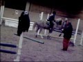 Elin and Lina Horse Jumping