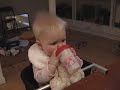 Alleke starts drinking from a sippy cup Alleke starts drinking from a sippy cup