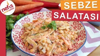 Yoğurtlu Sebze Salatası Tarifi - Sebzeli Kolay Salata Tarifleri