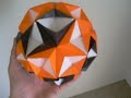 Orange and Black Kusudama (Modular Origami) Orange and Black Kusudama (Modular Origami)