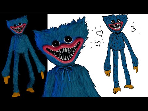 How to Draw Huggy Wuggy | CLASSY CHEAPSKATE