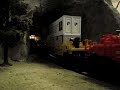 Santa Fe U36B #7909 and Dash 8 #8212 vid #1 goes into tunnel