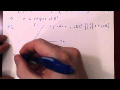 how to define a nontrivial subspace of r^2