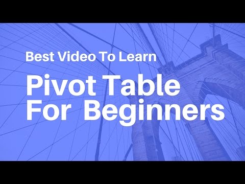 how to perform pivot table in excel