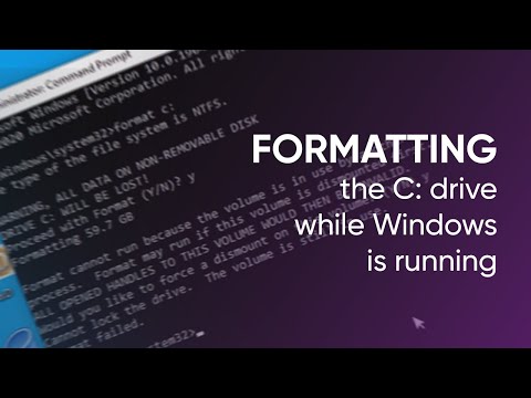 video-linktoworks-Formatting the C: drive while Windows 10 is running