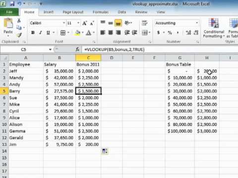 How To Do A Lookup Table In Excel 2010