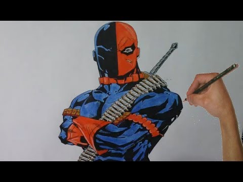 how to draw deathstroke
