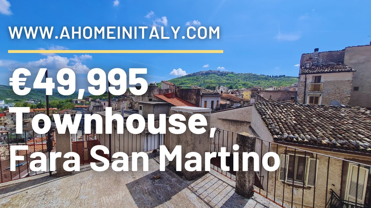 Incredible townhouse in beautiful Fara San Martino, Italy for just €49,995