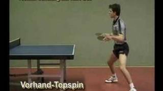 Timo Boll  топспин справа