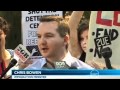 Refugee rights protesters confront Chris Bowen
