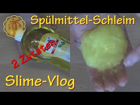 Slime-Vlog: Spülmittel-Schleim - nur 2 Zutaten - ohne: Kleber, Maske, Kontaktlinsenlösung, Natron