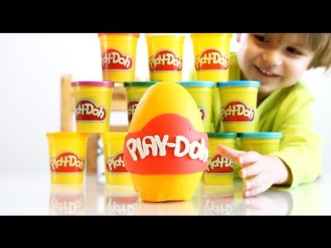 Big Play-Doh Surprise Egg ! with The Lego Movie and Kinder Joy and Super Mario Eggs