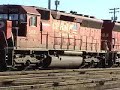 Three different trains in Alyth Yard, Calgary Three different trains in Alyth Yard, Calgary