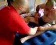 Waxing Massey's Legs