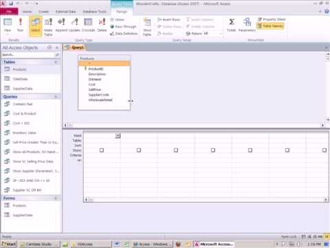 how to write query in ms access