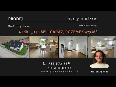 Video Prodej domu 6+kk, užitná plocha 158 m² + garáž, pozemek 475 m² – Úvaly u Prahy  Dům v Úvalech je ide