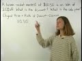 Access full lesson containing this video at: http://www.yourteacher.com/prealgebra/discountformula.php Students solve word problems using the 