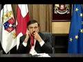 Georgia Saakashvili eats neck-tie and sound hru-hru