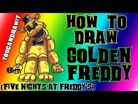how to draw golden freddy