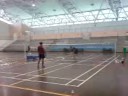 Visit http://www.extreme-power.org Vis is more senior than Hanis. Hanis need to beef up on shoulder and wrist power to be able to push the shutttles to the back court.
