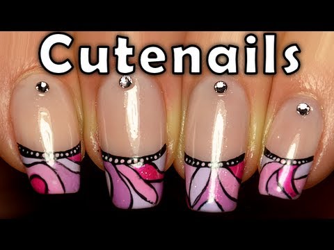 Colorful mosaic French manicure nail art tutorial by cute nails_Android szoftverfejleszt�knek