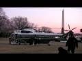 President Obama boards Marine One for the first time