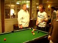 daz and marty arguing over a game of pool after a few drinks