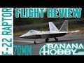 F-22 Raptor RTF Scale Electric RC JET Flight Review! www.bananahobby.com!