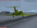 seriously off centre landing at unnt oops